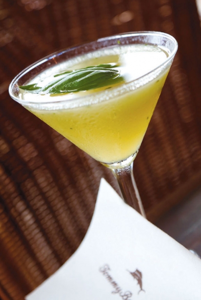 a signature cocktail at Tommy Bahama at Lido Key