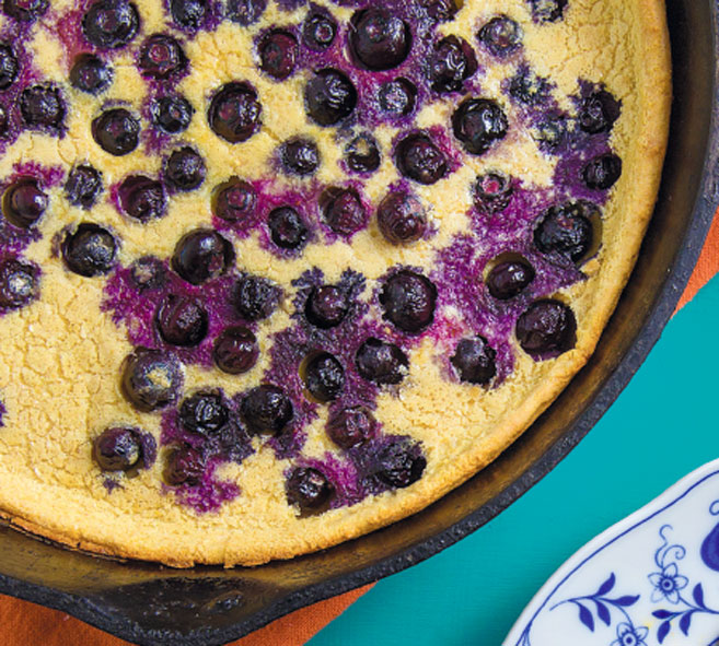 Lemon-Blueberry Dutch Baby Pancake