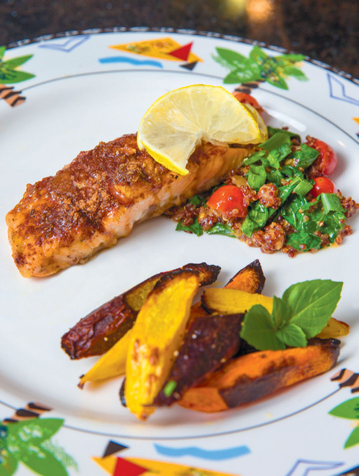 roasted salmon with spicy glaze