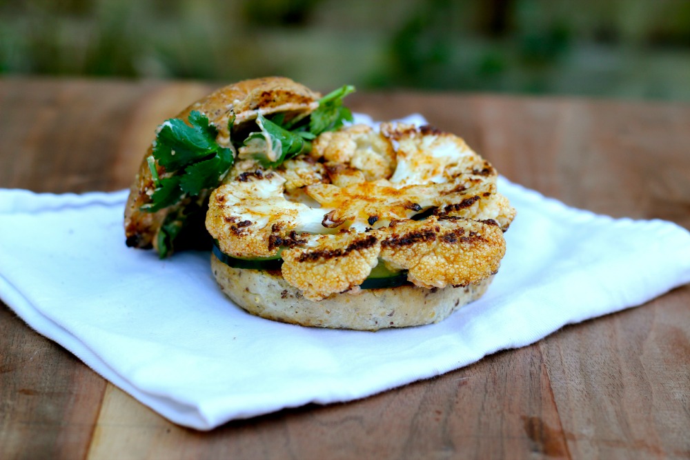 spiced cauliflower burgers