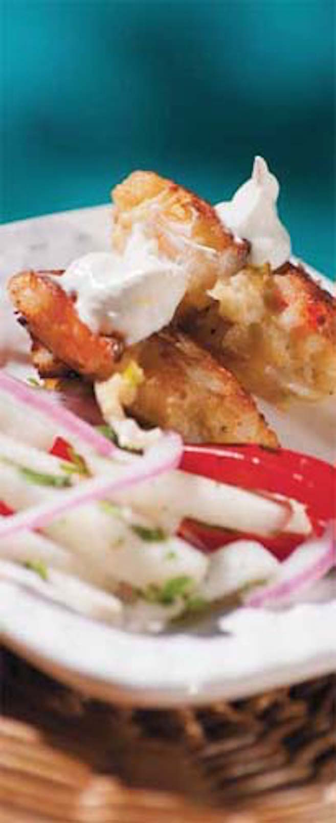 Crab and Shrimp Cakes with Jicama Salad