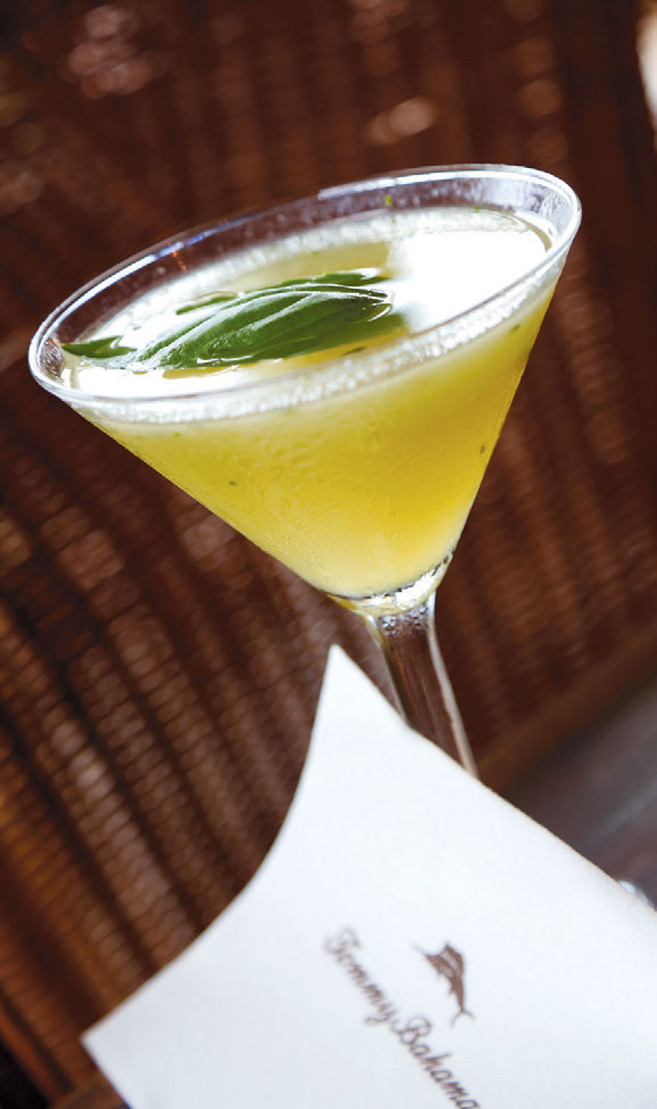 a signature cocktail at Tommy Bahama at Lido Key