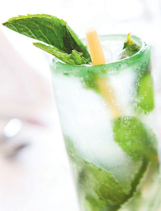 mojito at Fantasy Island on Lido Key