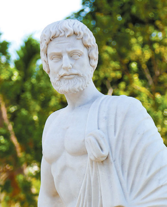 One of the Greek statues in the circle at Lido Key