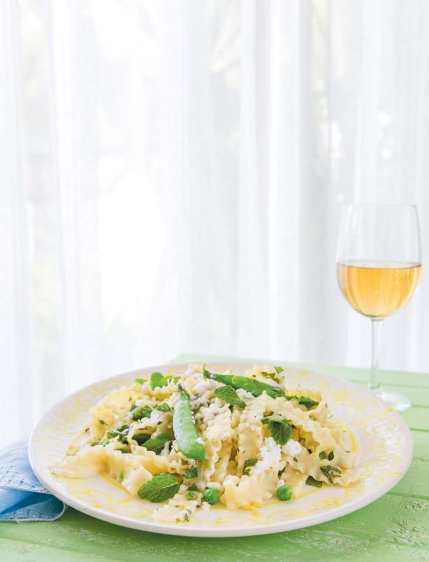Spring Pea & Mint Pasta with Goat's Milk Ricotta