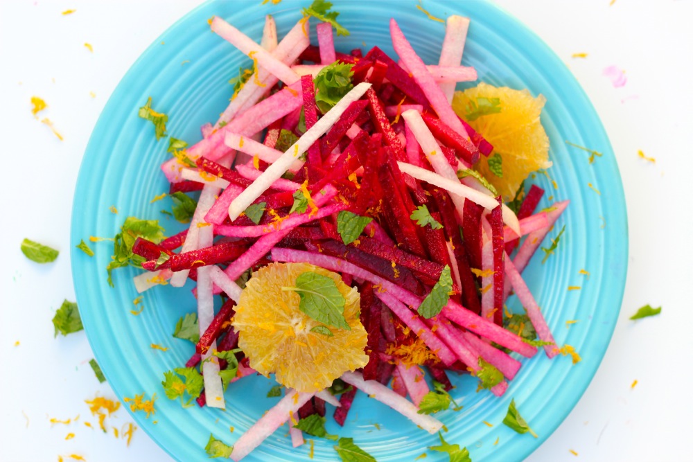 beet and jicama slaw with orange