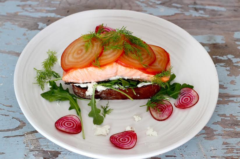 Beet & Salmon Open-Face Sandwiches